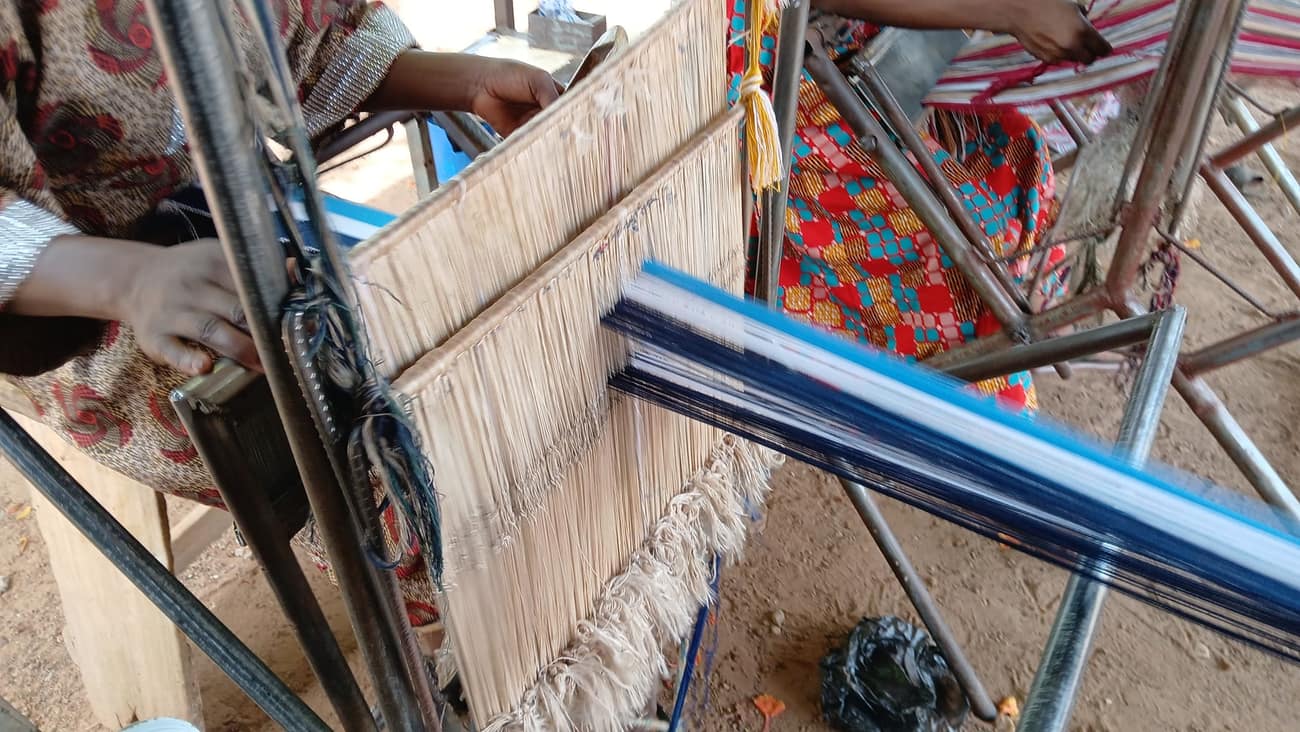 Women weaving kente in northern Ghana